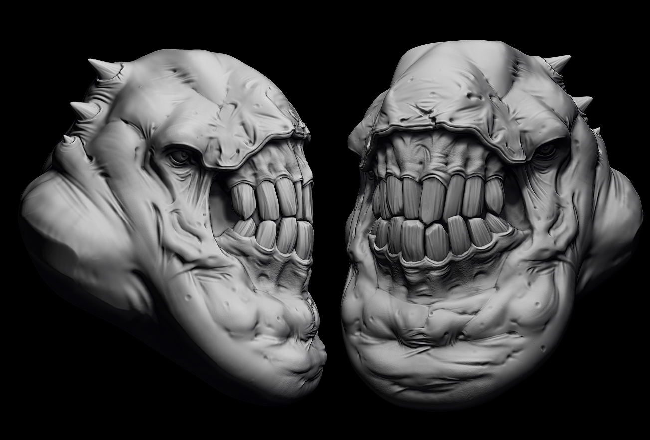 And 2 hours later hereâ€™s the final piece for todayâ€™s experimental    freelance work zbrush